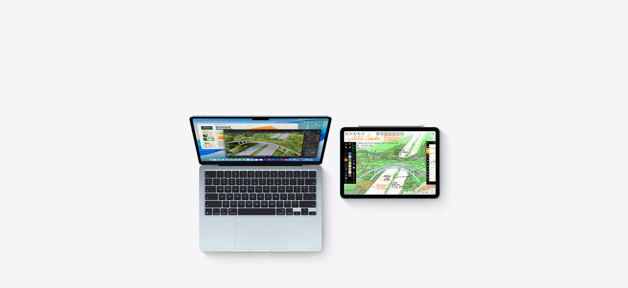Mac e iPad, gli schermi mostrano lavori per corsi universitari su varie app