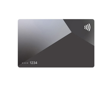 Vorderseite der Apple Card in Titan