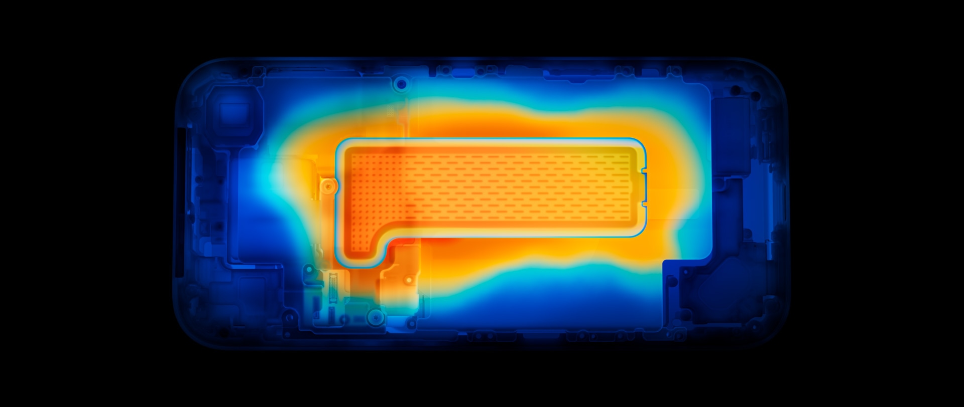 Az iPhone 17 Pro párakamráját belülről ábrázoló nézet