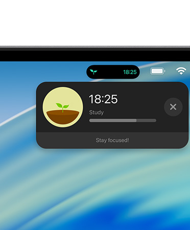 Bagian atas layar perangkat Mac menampilkan bar menu dengan Aktivitas Langsung Uber Eats yang diperluas