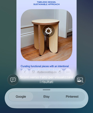 Funzione intelligenza visiva in uso