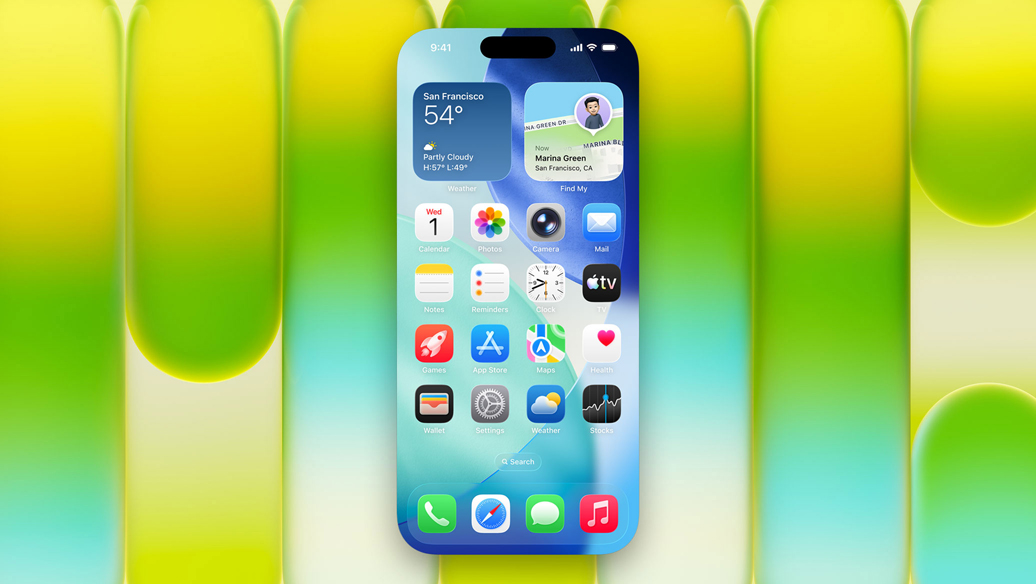 Pantalla de un iPhone dentro de la pantalla de una MacBook Neo