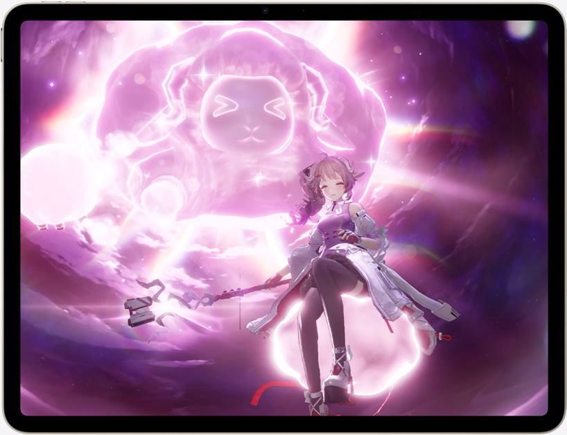 مشهد لعب على iPad Air، لعبة فيديو الأكشن Control