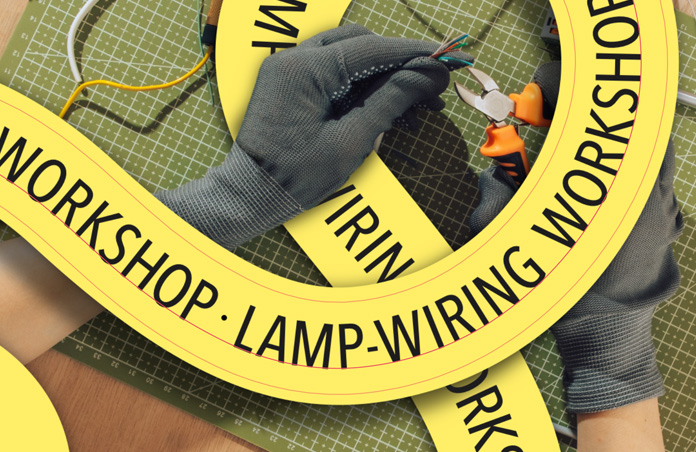 صورة تعرض نصوصاً منحنية والأدوات المستخدمة لإنشائها