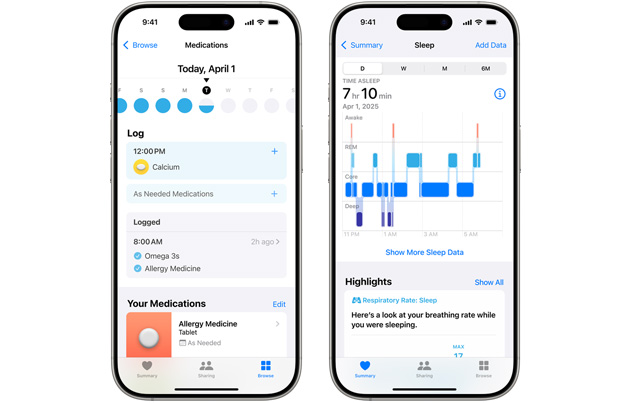 iPhone displaying the Hearing Health app.