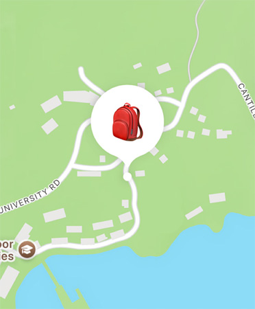 Find My via satellite feature in use, showing a person’s location on a mountain