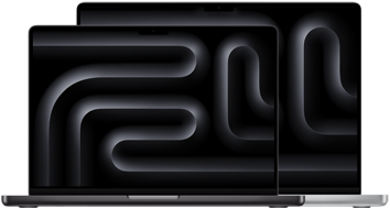 MacBook Pro з діагоналлю 14 і 16 дюймів, показано різницю в розмірах