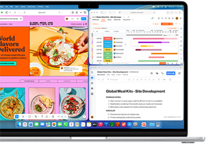 MacBook Air з кількома відкритими додатками