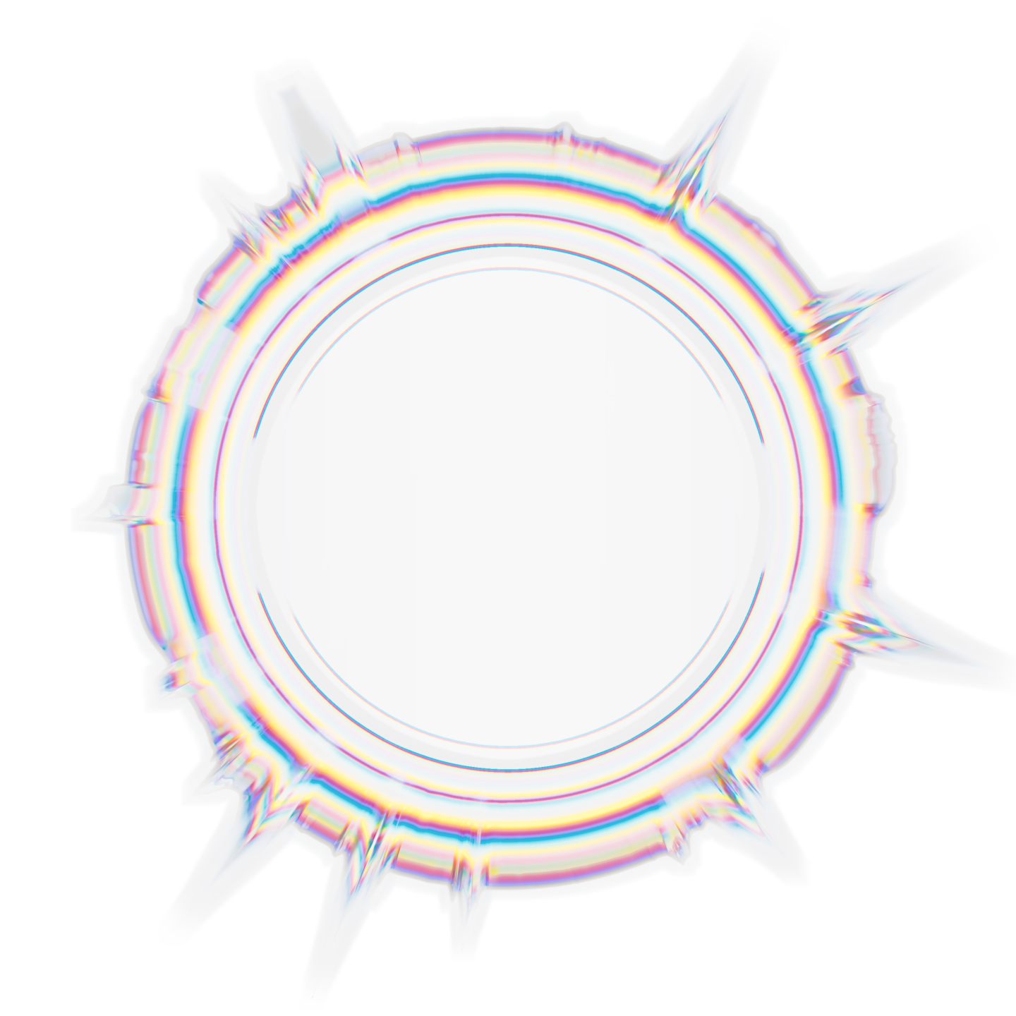 Okrąg fal dźwiękowych, tekst w środku: Inteligentna kontrola hałasu. Niesłychanie wspaniały dźwięk.