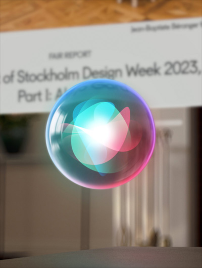 Schwebendes Symbol der Siri App