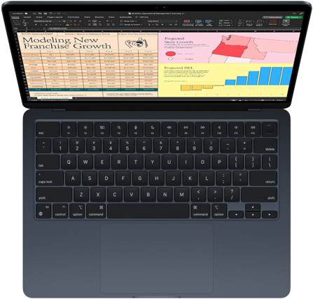 A Microsoft Excel egy MacBook Airen