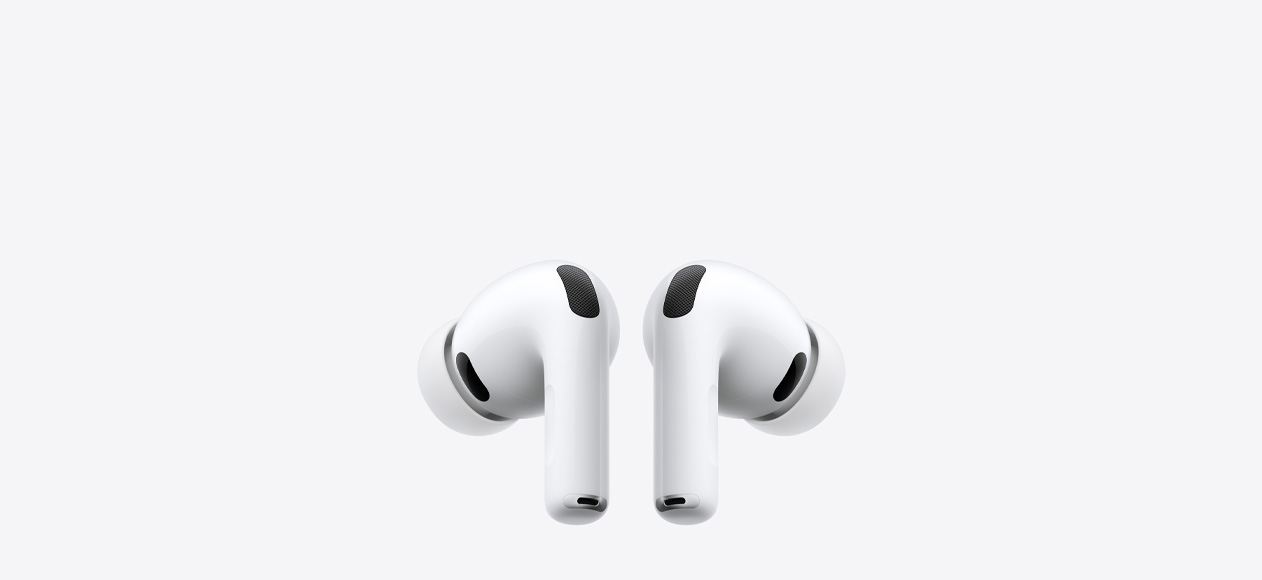 AirPods Pro 3, auricolari wireless, colore bianco, cuscinetti in silicone