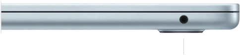 MacBook Air, closed, right side, showing headphone jack