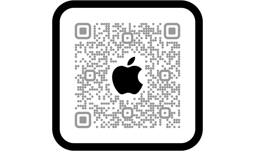 Naskenuj QR kód pro nákup v aplikaci Apple Store.