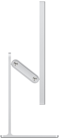 Studio Display mounted on the tilt- and height-adjustable stand, shown from the side